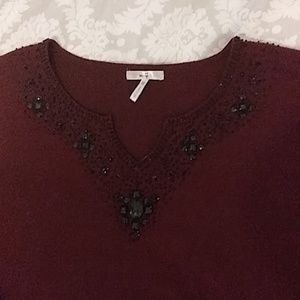 Embellished Plus size sweater
